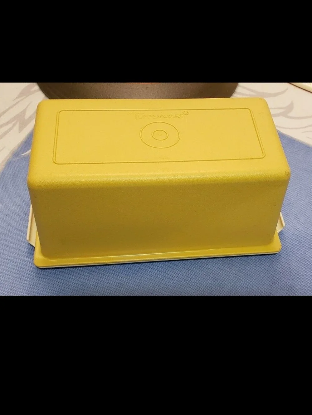 Vintage Harvest Gold & Cream Tupperware Butter Keeper